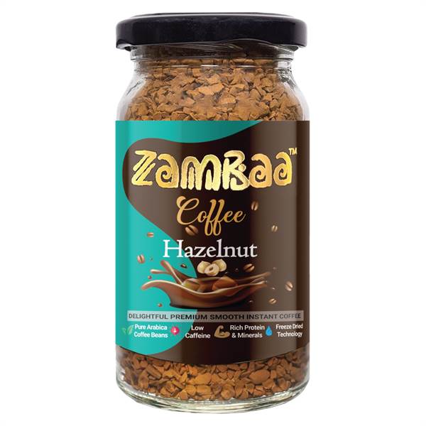 Zambaa Coffee Hazelnut Instant Coffee 50 gm